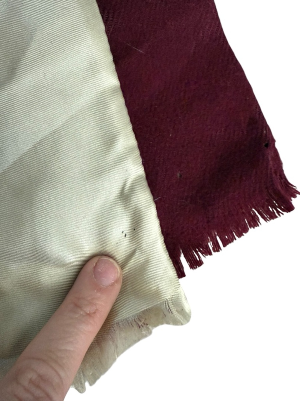 Dior Multicolor Geometric Silk Scarf with Burgundy and Cream Panels - Picture 4 of 6